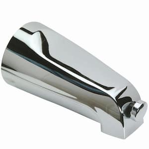 5-1/8 in. Slip-On Mixet Bathtub Spout with Front Diverter and Top Shower Adapter, Chrome