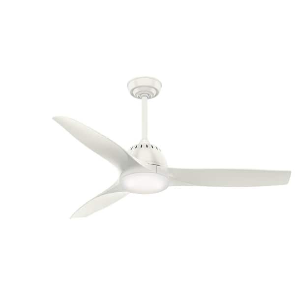 Casablanca Wisp 52 in. LED Indoor Fresh White Ceiling Fan with Light and Remote