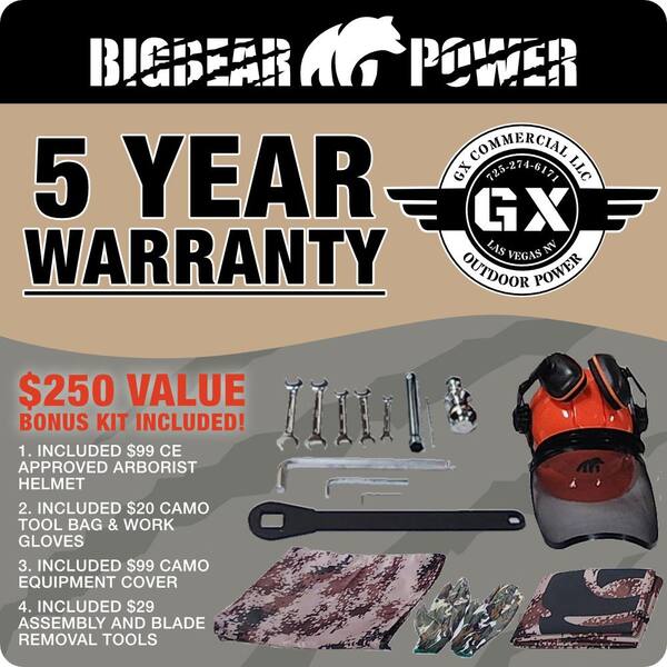 BIGBEAR POWER LogHog 5 in. 15 HP Gas Powered Upgraded BIGBEAR POWER LogHog 5 in. 15 HP Gas Powered Upgraded