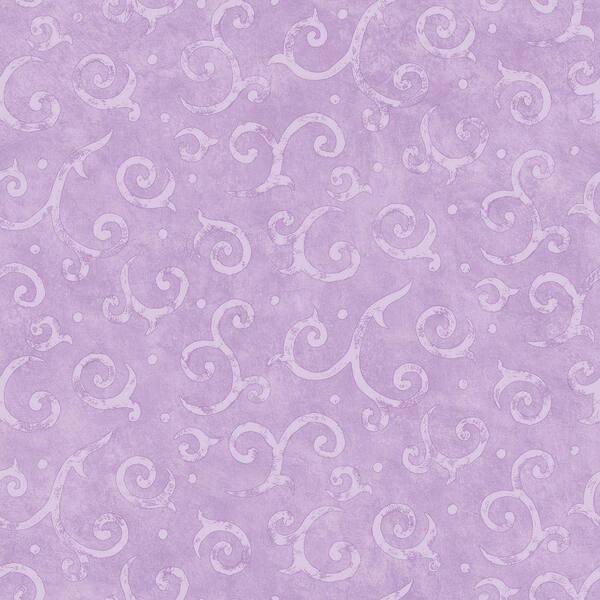 The Wallpaper Company 8 in. x 10 in. Purple Contemporary Blue Swirl Wallpaper Sample