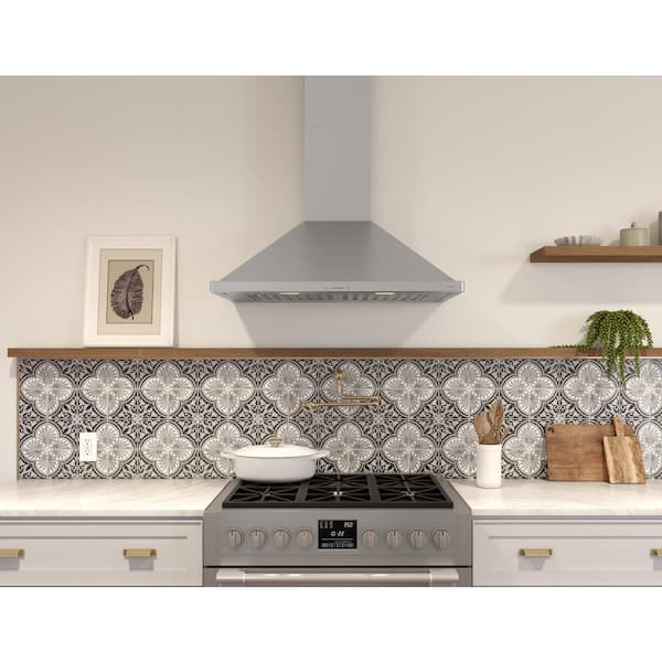 Siena Energy Star 36 in. 400 CFM Ducted Wall Mount Range Hood in Stainless  Steel