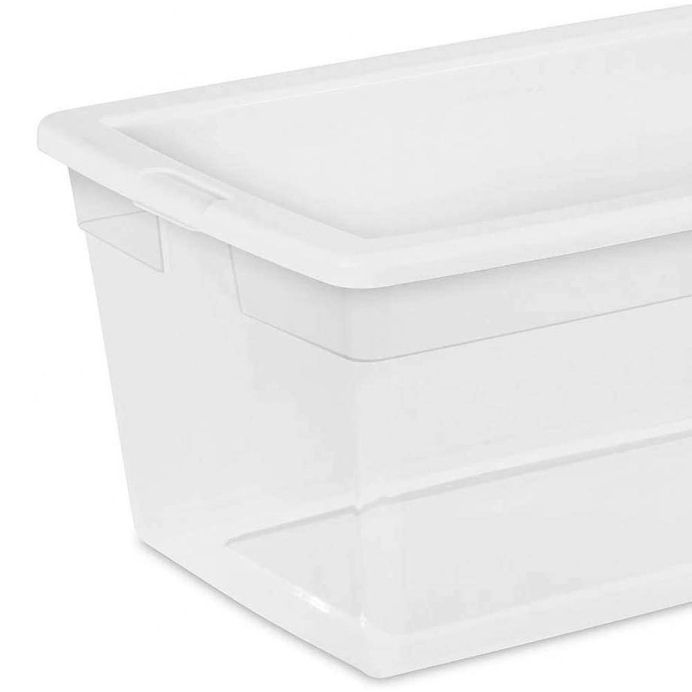 ClearView 90-Quart Stackable Storage Bin with Secure Lid, 8-Pack