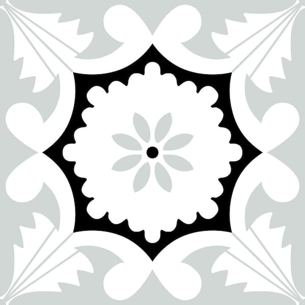 24 in. X 120 in. 4 MIL Light Gray Peel & Stick Vinyl Sheet Flooring, Cut to Length, 5 Pattered Water Resistant Flooring