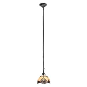 Perla 1-Light Antique Bronze Hanging Barn Light Pendant Light