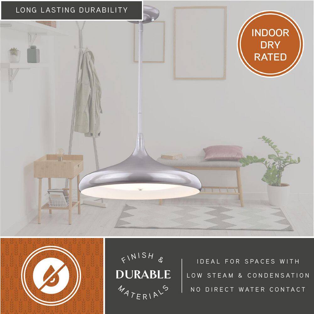 Taupe Modern Rain Drop LED Pendant with Motion Sensor