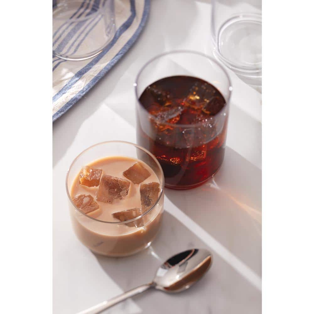 Clear Stackable Short Drinking Glasses Set of Six