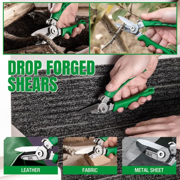 FACT 7枚、SHANK 1枚 SK SK 7in Drop Forged Shears Aviation Snips SK02400 - The