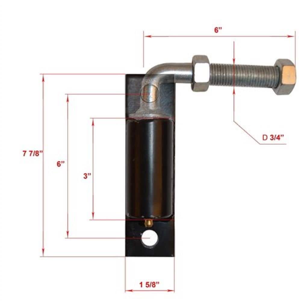 ALEKO Heavy-Duty Powder Coated Steel 3/4" J-Bolt Hinge