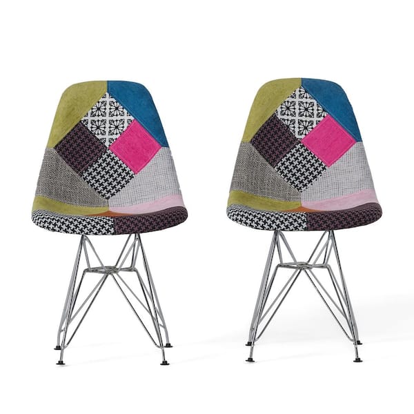 Noble House Wilmette Patchwork Dining Chair