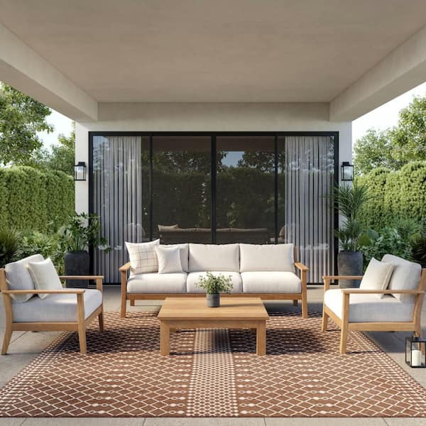Positano Natural 12 ft. x 12 ft. Moroccan Contemporary Square Area Rug
