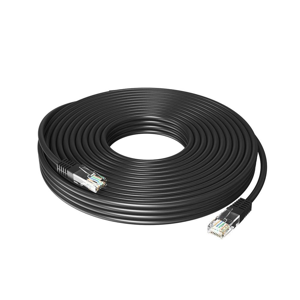 LOOCAM 25 ft. Cat 6 UTP Ethernet Cable, 26AWG RJ45,550MHz Ethernet Cable, 1Gbps Transfer Speed, Black -  LSP-0706N1-B