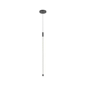 Motif 27 in. 1 Light 9-Watt Black Integrated LED Pendant Light