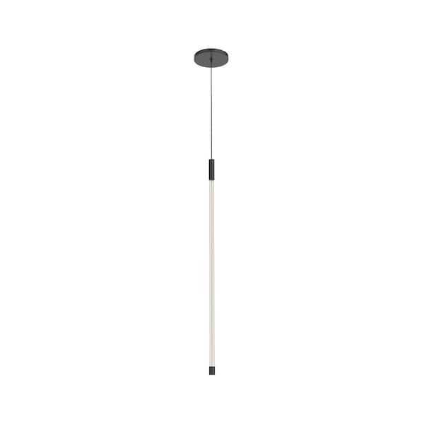 KUZCO Motif 27 in. 1 Light 9-Watt Black Integrated LED Pendant Light