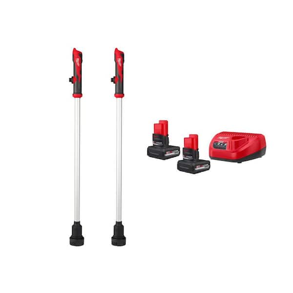 Milwaukee M12 12-Volt Lithium-Ion Cordless 9 GPM Submersible Stick Water Transfer Pump (2-Pack) with (2) 5Ah Batteries and Charger