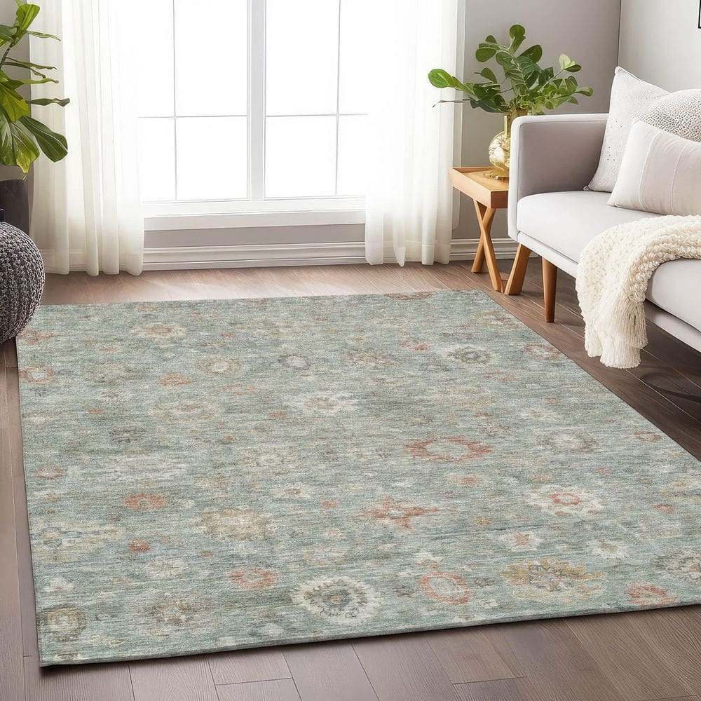 Chantille Machine Washable Indoor/Outdoor Abstract ACN1770 Sage 3 ft. x 5 ft. Area Rug price history on PriceWatchPro