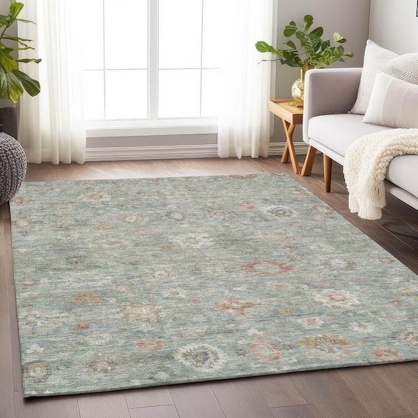 Chantille Machine Washable Indoor/Outdoor Abstract ACN1770 Sage 9 ft. x 12 ft. Area Rug