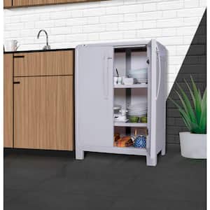Plastic Freestanding Garage Cabinet in Gray (28 in. W x 39 in. H x 18 in. D)