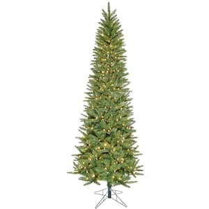 7.5 ft. Pre-Lit Winter Falls Slim-Silhouette Artificial Christmas Tree with Warm White LED Lights and EZ Connect