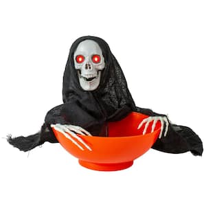 10 .5" Animated Grim Reaper Halloween Candy Bowl