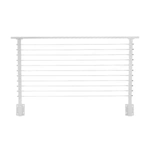 6 ft. Deck Cable Railing, 36 in. Face Mount, White