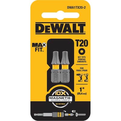 1 in. Maxfit T20 Bit Tip (2-Pack) Dwa1tx20-2