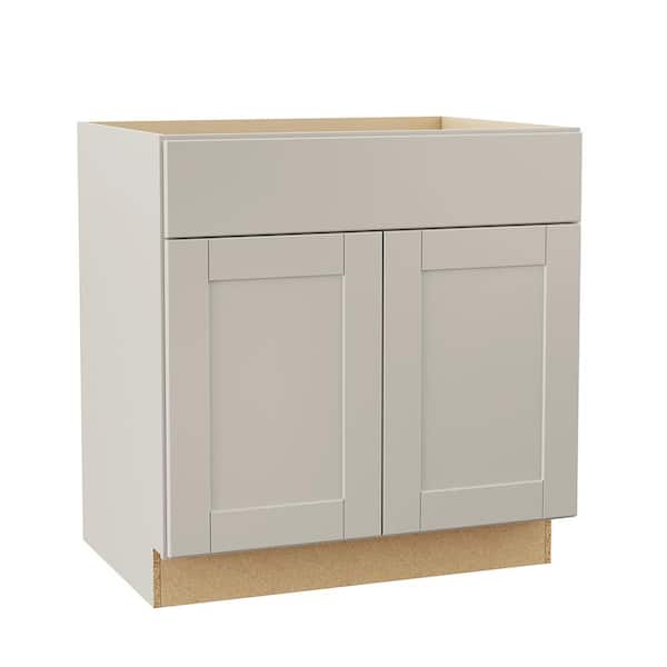 Shaker 33 in. W x 24 in. D x 34.5 in. H Assembled Base Cabinet in Dove Gray