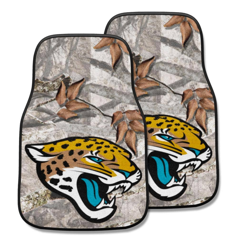 Jacksonville Jaguars Camo Front 2 Piece Carpet Car Mat Set