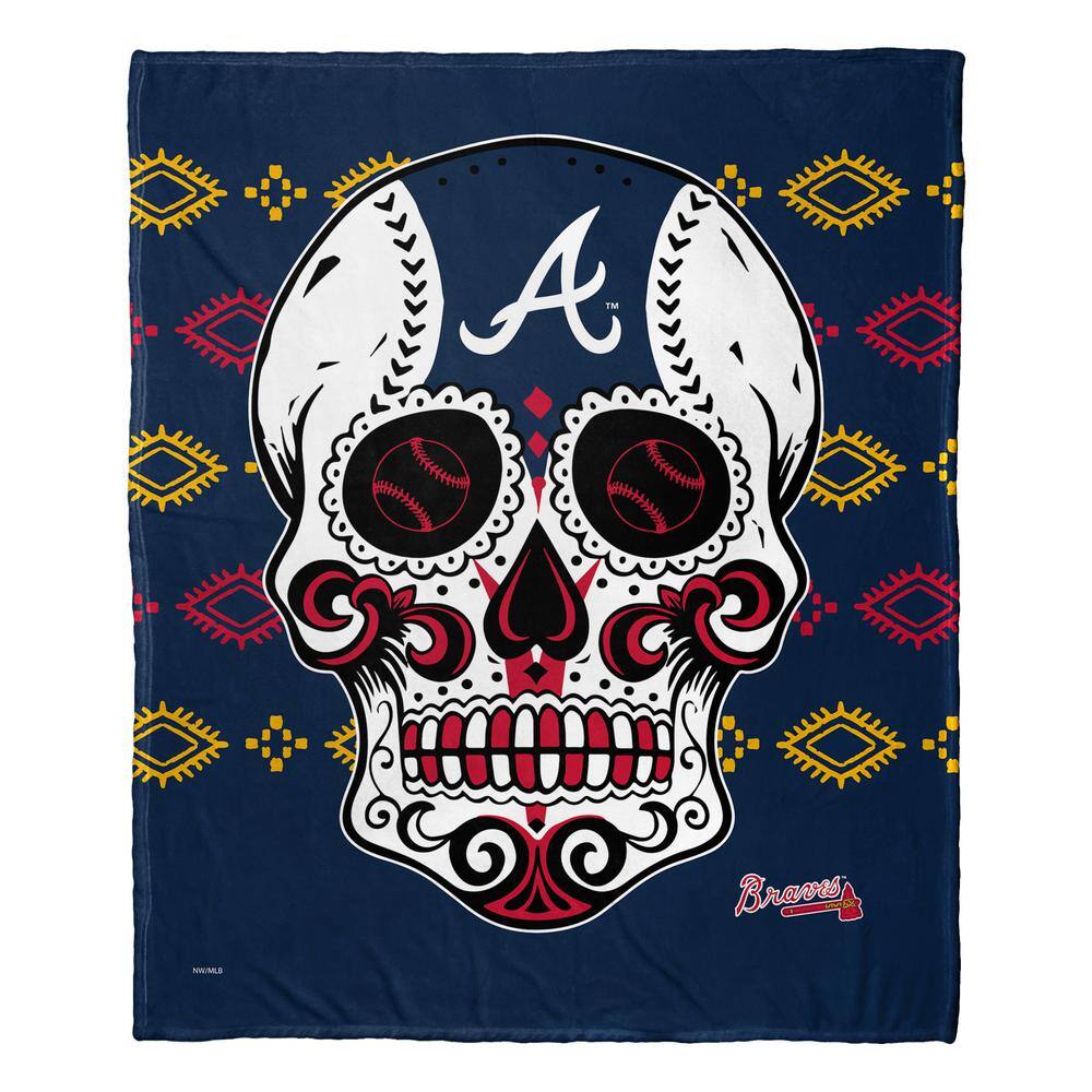 MLB Atlanta Braves Candy Skull Silk Touch Throw Blanket