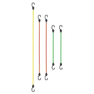 Super Strong Bungee Cord with Hooks Value Pack Assortment - 5 piece