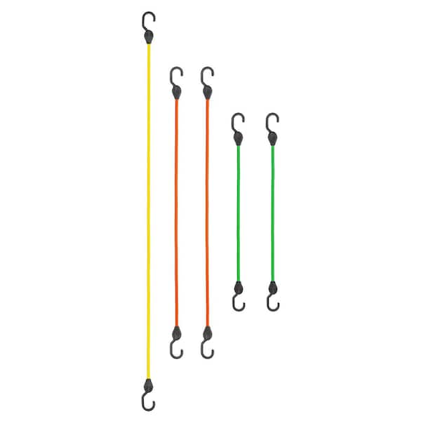 SmartStraps Super Strong Bungee Cord with Hooks Value Pack Assortment - 5 piece