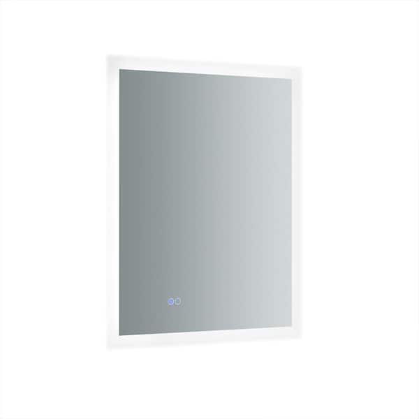 Fresca Angelo 24 in. W x 30 in. H Frameless Rectangular LED Light Bathroom Vanity Mirror
