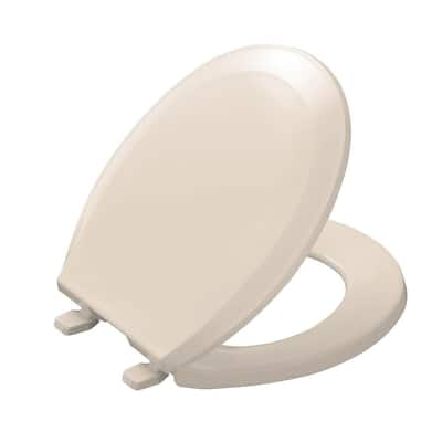 KOHLER Lustra Elongated Closed-Front Toilet Seat in Innocent Blush K ...