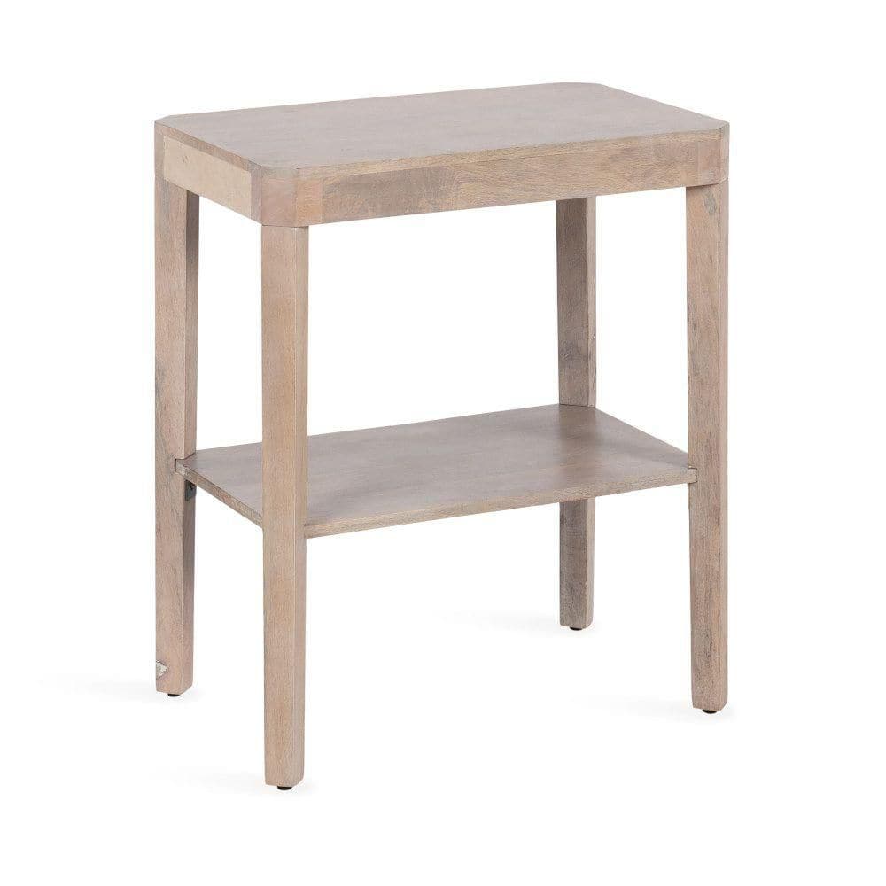 Talcott 22 in. Natural Rectangle Solid Wood End Table - thumbnail 3