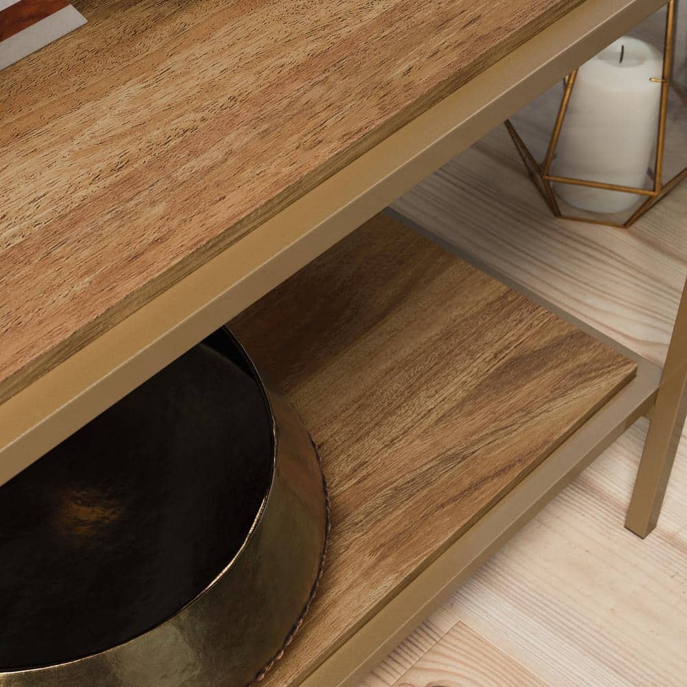 Luxurious Sindoori Mango & Satin Gold 5-Level Open Shelf Bookcase