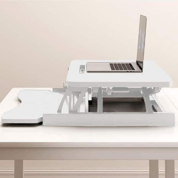 Seafuloy 32 in. White Adjustable Sit to Stand Desk Converter with
