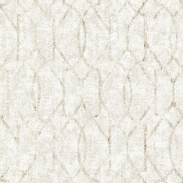 A-Street Prints Ziva Gold Trellis Wallpaper Sample