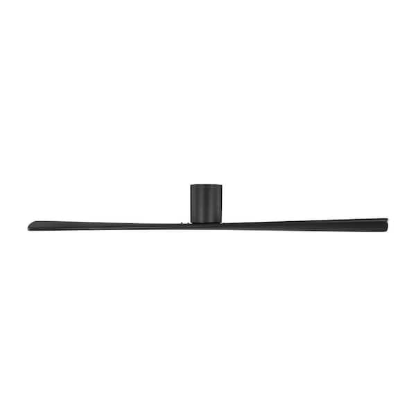 Plank 62 in. Smart Midnight Black Modern Flush Mount Standard Ceiling Fan with Remote