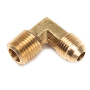 5/16 in. Flare x 1/4 in. MIP Brass Flare 90 Degree Elbow Fitting (5-Pack)