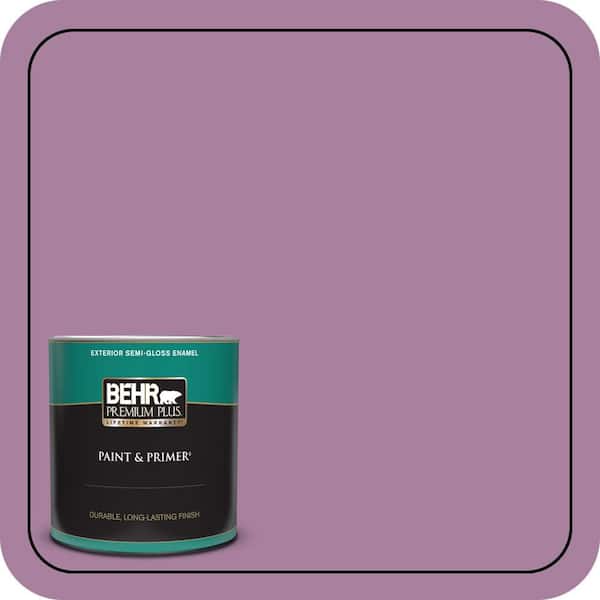 BEHR PREMIUM PLUS 1 qt. #M110-5 Amazonian Orchid Semi-Gloss Enamel Exterior Paint & Primer