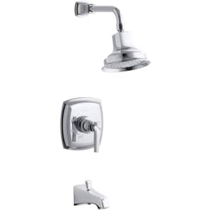 Margaux Single-Handle 1-Spray 2.5 GPM Tub and Shower Faucet with Lever Handle in Polished Chrome