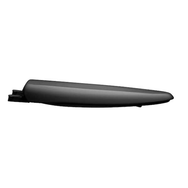 Wttfc Elongated Slow-Close Toilet Seat – PP Plastic, Quick-Release, V/O Shape, Black Finish, Easy Top-Fix Installation