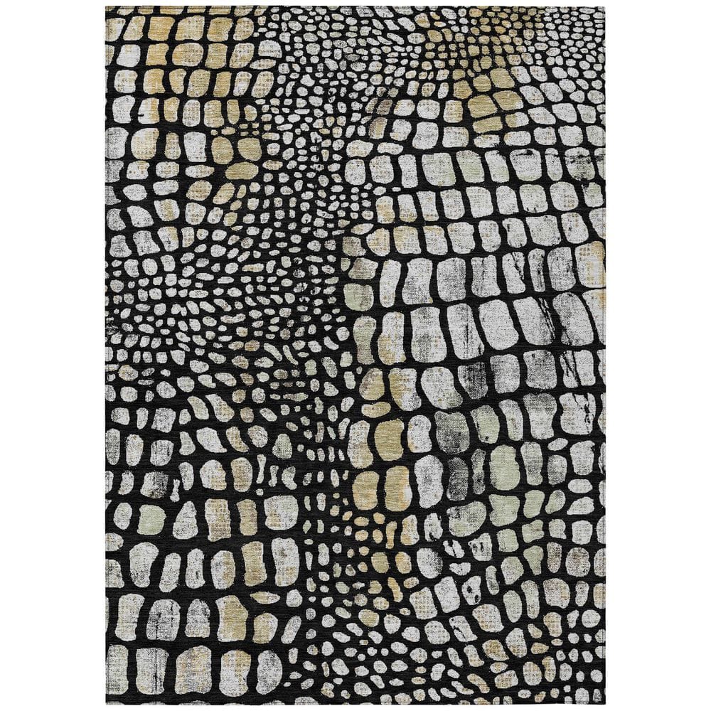Chantille Machine Washable Indoor/Outdoor Abstract ACN3000 Black 3 ft. x 5 ft. Area Rug price history on PriceWatchPro