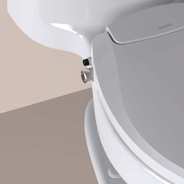 Brondell Swash Ecoseat Non-Electric Bidet Seat for Elongated Toilet in White