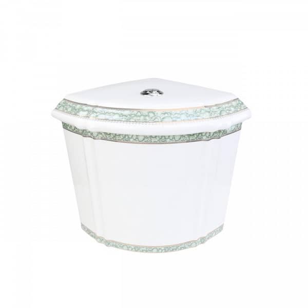 RENOVATORS SUPPLY MANUFACTURING Corner 1.6 GPF Dual Flush Vitreous China Toilet Tank with Gravity Fed Technology in White