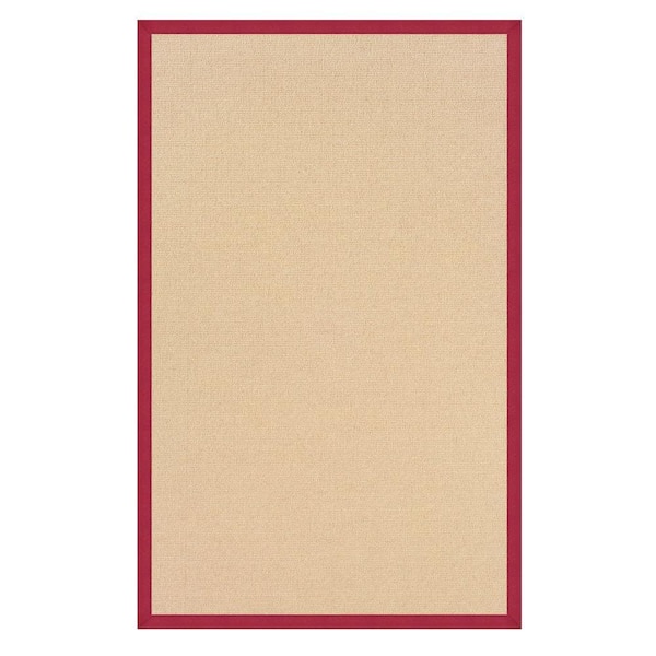 Linon Home Decor Athena Natural and Red 2 ft. x 3 ft. Area Rug