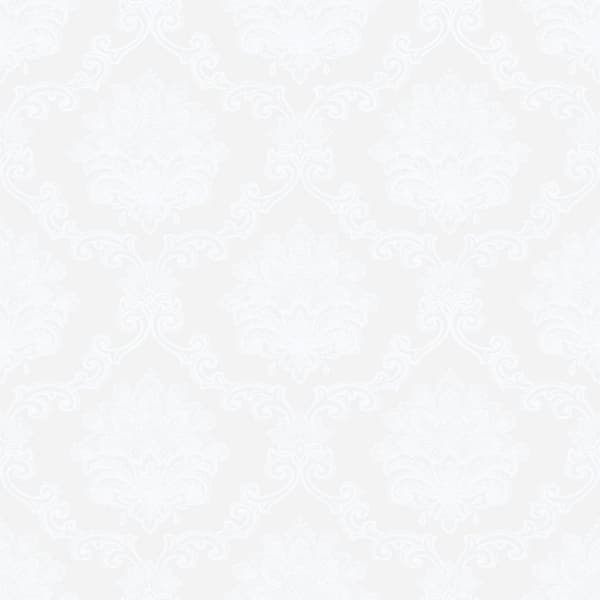 Unbranded Nordic Elements White La Dentelle Damask Matte Finish Non-Pasted Non-Woven Wallpaper Sample