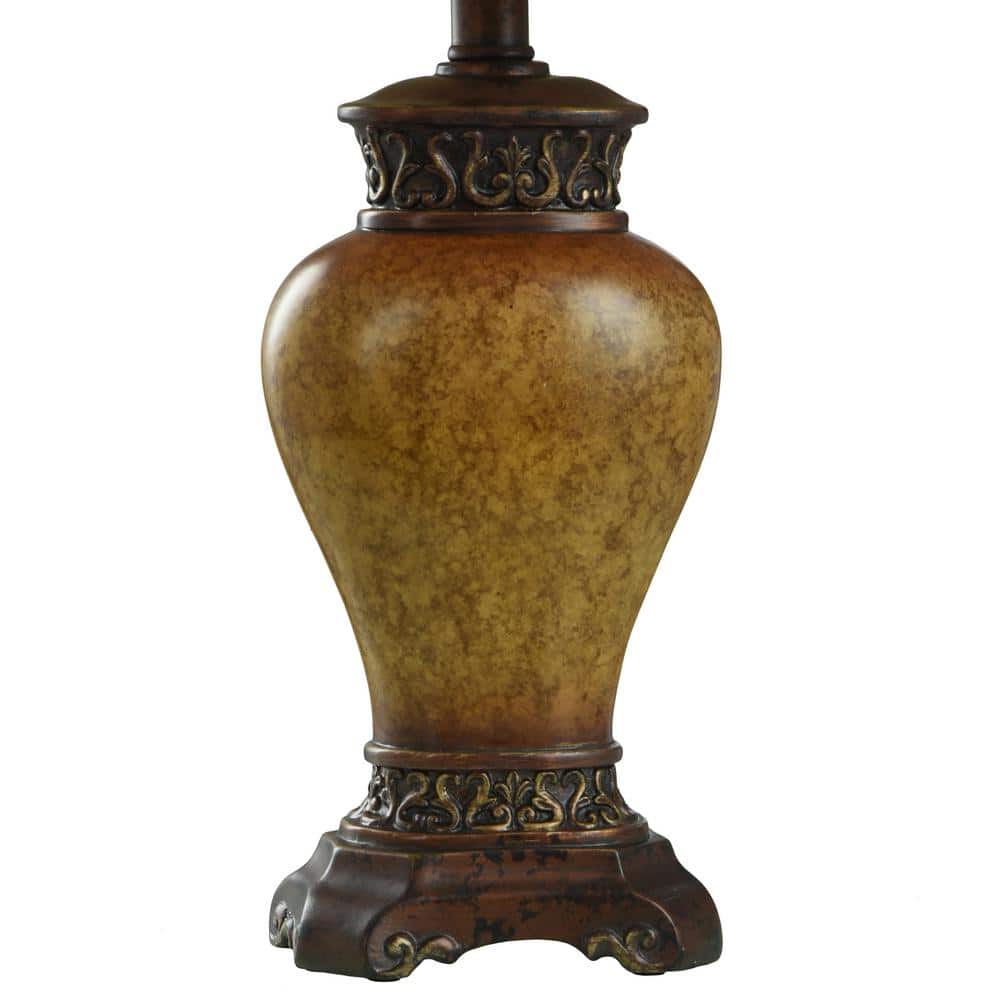 Maximus Bronze Table Lamp with Ivory Fabric Shade