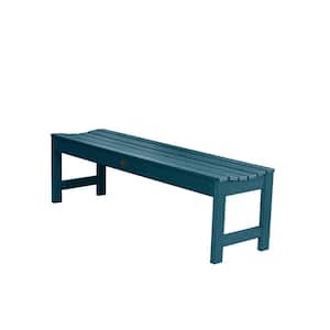 Lehigh 5 ft. 2-Person Nantucket Blue Recycled Plastic Outdoor Picnic Bench
