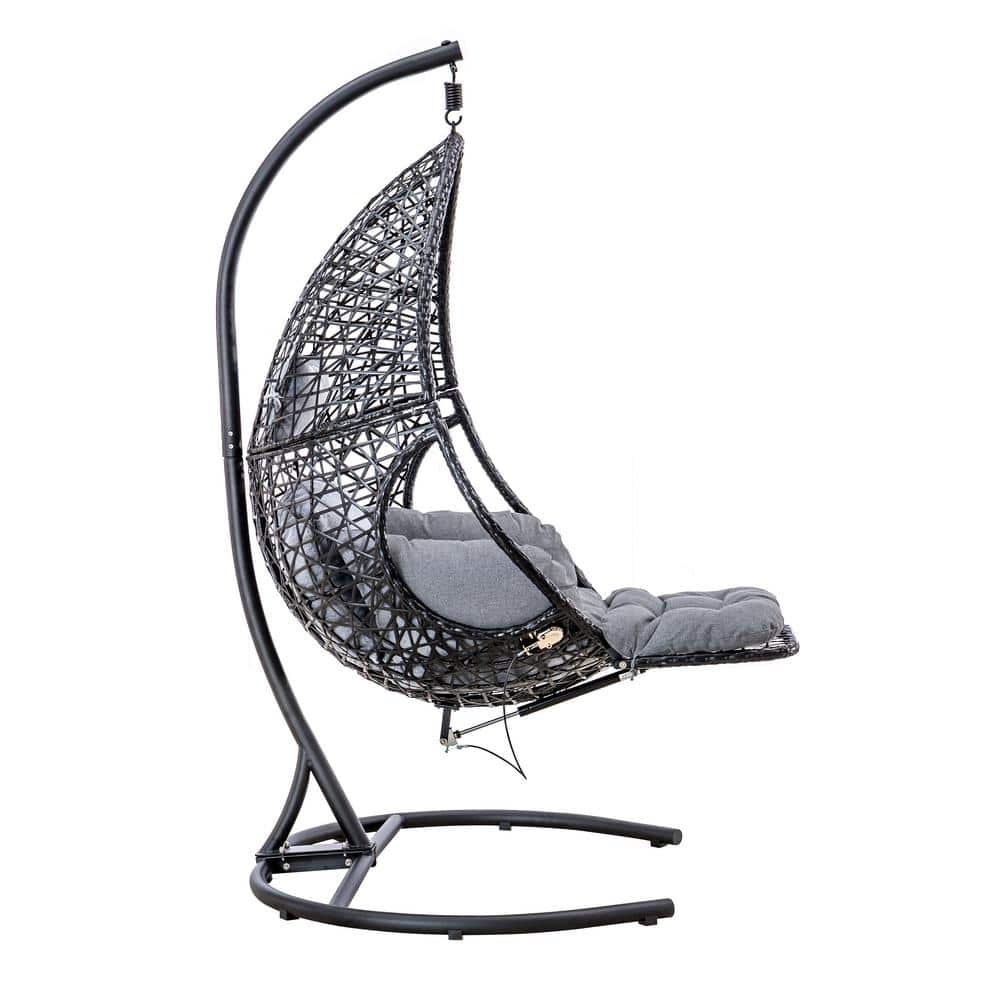 Hot Sale Modern Comfort Steel Stand Hanging Egg Patio Swing Chair with PE R