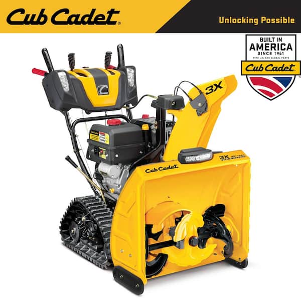 Cub Cadet 3X 26 in. 357cc Track Drive Three-Stage Electric Start Gas Snow Blower with Steel Chute Power Steering Heated Grips